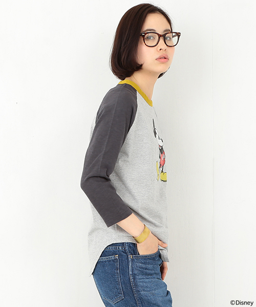 「BEAMS BOY」 7分袖カットソー「championコラボ」 SMALL グレー レディース BEAMS BOY 「BEAMS BOY」 7分袖カットソー「championコラボ