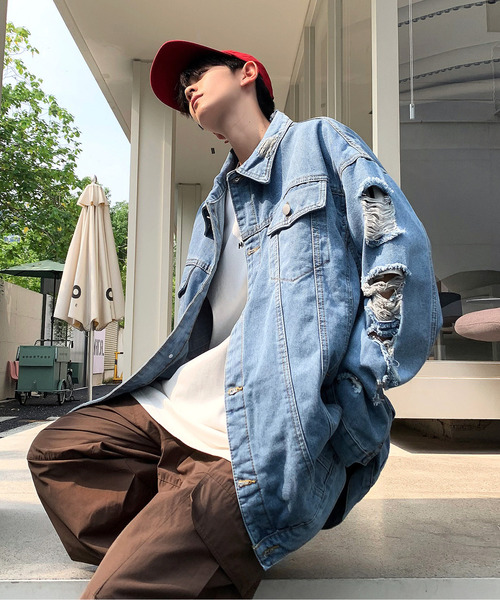 セール】【neos -addictive design-】ルーズシルエット ダメージ加工