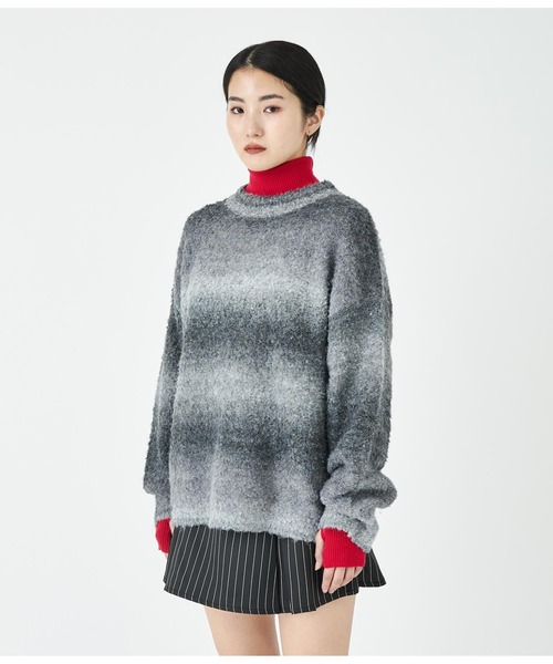 ANLIBERTY ANAP(アンリバティアナップ)の「ピンストライプボックスミニスカート【セットアップ対応】(スカート・レディース・グレー/ブラック・M/S)」の3枚目の写真