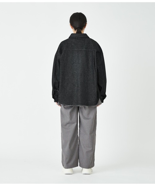 ANLIBERTY ANAP(アンリバティアナップ)の「ピンストライプボックスミニスカート【セットアップ対応】(スカート・レディース・グレー/ブラック・M/S)」の10枚目の写真