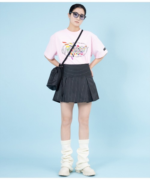 ANLIBERTY ANAP(アンリバティアナップ)の「ピンストライプボックスミニスカート【セットアップ対応】(スカート・レディース・グレー/ブラック・M/S)」の13枚目の写真
