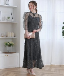 TRUDEA | ２WAY オーガンジーボレロ×キャミ総レースドレス(ドレス)