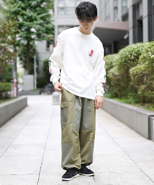 チチカカ(チチカカ)の「パッチワーク風カーゴパンツ【ユニセックス】(カーゴパンツ・メンズ・カーキ/ブラック・MEDIUM/LARGE)」の22枚目の写真