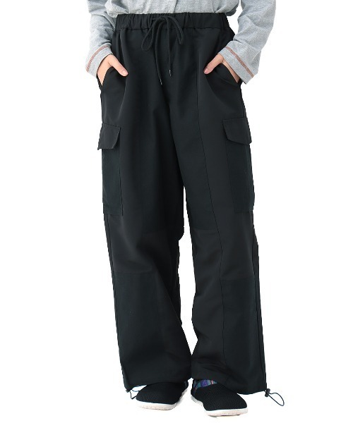 チチカカ(チチカカ)の「パッチワーク風カーゴパンツ【ユニセックス】(カーゴパンツ・メンズ・カーキ/ブラック・MEDIUM/LARGE)」の5枚目の写真