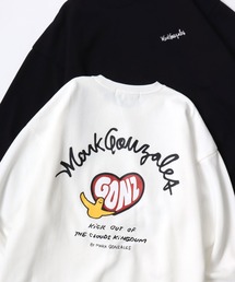 MARK GONZALES ARTWORK COLLECTION/マークゴンザレス 別注 オーバーサイズ 裏起毛 ストリート バックプリント スウェット トレーナー/長袖 トップス プルオーバー/レディース メンズ