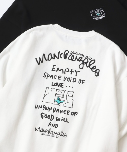 Mark Gonzales（マーク・ゴンザレス）の「MARK GONZALES ARTWORK COLLECTION/マークゴンザレス 別注 オーバーサイズ 裏起毛 ストリート バックプリント スウェット トレーナー/長袖 トップス プルオーバー/レディース メンズ（スウェット・メンズ・ホワイト系その他/ブラック系その他/ブラック/グレー系その他2/アッシュグレー/ブラック系その他2/グレー系その他/ホワイト/ホワイト系その他2/ホワイト系その他3/ブラック系その他4/グレー系その他3/グレー系その他4/グレー系その他5/ホワイト系その他5/ホワイト系その他4/ブラック系その他3/ブラック系その他5/ブラック系1/ブラック系3/ブラック系/ホワイト系/ホワイト系1/ホワイト系2/ホワイト系3/ブラック系2・L/M/XL）」の3枚目の写真