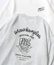 MARK GONZALES ARTWORK COLLECTION/マークゴンザレス 別注 オーバーサイズ 裏起毛 ストリート バックプリント スウェット トレーナー/長袖 トップス プルオーバー/レディース メンズ