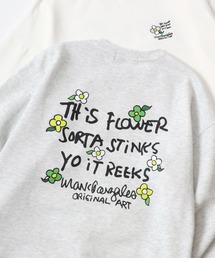 MARK GONZALES ARTWORK COLLECTION/マークゴンザレス 別注 オーバーサイズ 裏起毛 ストリート バックプリント スウェット トレーナー/長袖 トップス プルオーバー/レディース メンズ