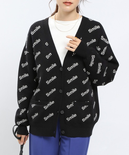 GLOBAL WORK Smile Seed Store（グローバルワーク スマイルシードストア）の「ジャガード柄Ｖカーデ/908047（カーディガン/ボレロ・レディース・グレー系その他7/ホワイト系その他7/ダークグレー・LARGE/MEDIUM/SMALL/X-LARGE）」の20枚目の写真