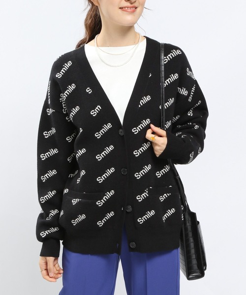 GLOBAL WORK Smile Seed Store（グローバルワーク スマイルシードストア）の「ジャガード柄Ｖカーデ/908047（カーディガン/ボレロ・レディース・グレー系その他7/ホワイト系その他7/ダークグレー・LARGE/MEDIUM/SMALL/X-LARGE）」の21枚目の写真