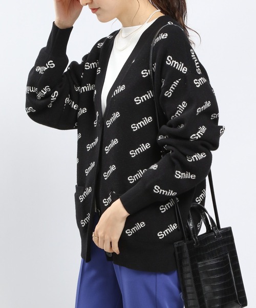 GLOBAL WORK Smile Seed Store（グローバルワーク スマイルシードストア）の「ジャガード柄Ｖカーデ/908047（カーディガン/ボレロ・レディース・グレー系その他7/ホワイト系その他7/ダークグレー・LARGE/MEDIUM/SMALL/X-LARGE）」の22枚目の写真