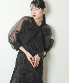 ワンピース ameri FLORA EMBROIDERY MESH DRESS Ameri（アメリ）の「【AMERI/アメリ】FLORA EMBROIDERY MESH