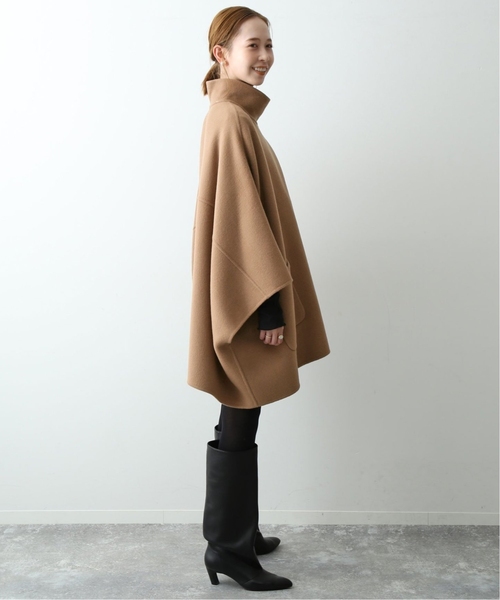 スローブイエナ スタンドカラー　ダブルフェイス　ポンチョ WEB限定/追加》スタンドカラーダブルフェイスポンチョ（ポンチョ