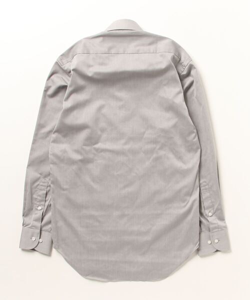 Perfect Suit FActory(パーフェクトスーツファクトリー)の「【形態安定】長袖ワイシャツ カラーシャンブレー【クラシコ】ブラウン(ビジネスシャツ・メンズ・ブラウン・首回り41cm-裄丈84cm/首回り39cm-裄丈82cm/首回り37cm-裄丈80cm/首回り43cm-裄丈86cm)」の3枚目の写真