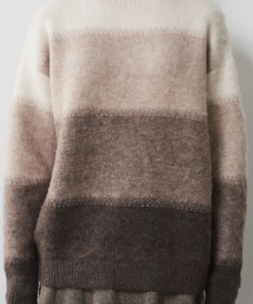 CHIC STYLE（シックスタイル）の「＜大きいサイズ＞グラデーションニットプルオーバー シックスタイル（ニット/セーター・レディース・グレー系/ブラウン系・L/LL/3L/4L/5L）」の22枚目の写真