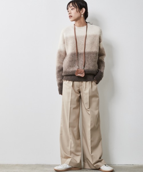 CHIC STYLE（シックスタイル）の「＜大きいサイズ＞グラデーションニットプルオーバー シックスタイル（ニット/セーター・レディース・グレー系/ブラウン系・L/LL/3L/4L/5L）」の12枚目の写真