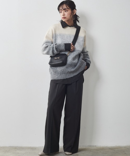 CHIC STYLE（シックスタイル）の「＜大きいサイズ＞グラデーションニットプルオーバー シックスタイル（ニット/セーター・レディース・グレー系/ブラウン系・L/LL/3L/4L/5L）」の15枚目の写真