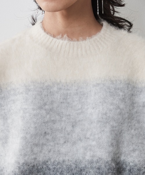 CHIC STYLE（シックスタイル）の「＜大きいサイズ＞グラデーションニットプルオーバー シックスタイル（ニット/セーター・レディース・グレー系/ブラウン系・L/LL/3L/4L/5L）」の20枚目の写真