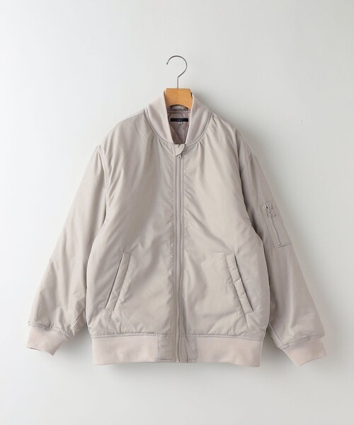 SHIPS（シップス）の「SHIPS KIDS:145～160cm / MA-1 キルティング フード ジャケット（MA-1・キッズ・ライトグレー/オリーブ・M/160/S/145）」の10枚目の写真
