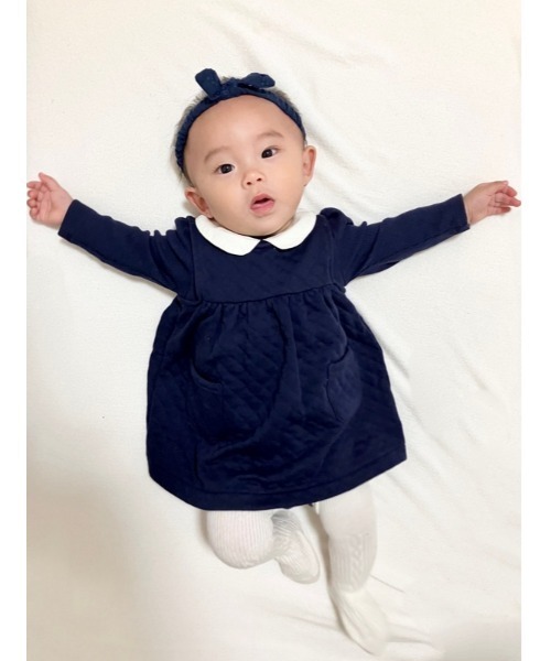 GAP(ギャップ)の「キルティングジャンパースカート セットアップ(セットアップ・キッズ・ネイビー/アイボリー・18-24M/6-12M/12-18M/3-6M)」の5枚目の写真