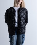 SKKONE(スコーネ)のノーカラー ひょうたんキルト ダウンジャケット