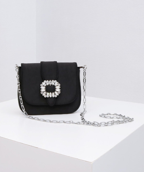 cache cache（カシュ カシュ）の「カシュカシュ cachecache / ビジューバックルチェーンショルダー（ショルダーバッグ・レディース・ブルー/シルバー/ブラック・FREE）」の11枚目の写真