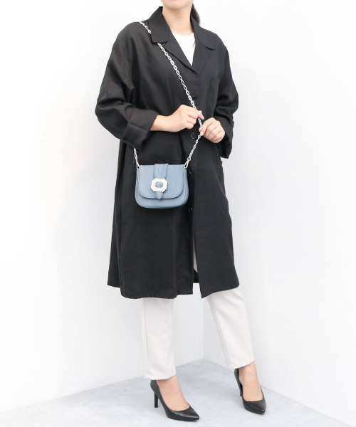 cache cache（カシュ カシュ）の「カシュカシュ cachecache / ビジューバックルチェーンショルダー（ショルダーバッグ・レディース・ブルー/シルバー/ブラック・FREE）」の17枚目の写真