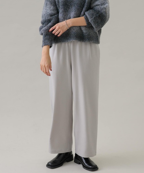 URBAN RESEARCH Sonny Label(アーバンリサーチサニーレーベル)の「『UR TECH SMOOTHLUXE』ウールライクワイドパンツ(その他パンツ・レディース・ブラック/ライトグレー・38/36)」の11枚目の写真