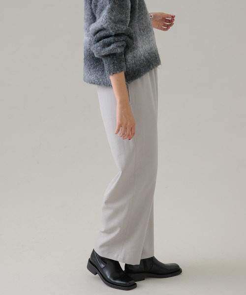 URBAN RESEARCH Sonny Label(アーバンリサーチサニーレーベル)の「『UR TECH SMOOTHLUXE』ウールライクワイドパンツ(その他パンツ・レディース・ブラック/ライトグレー・38/36)」の12枚目の写真