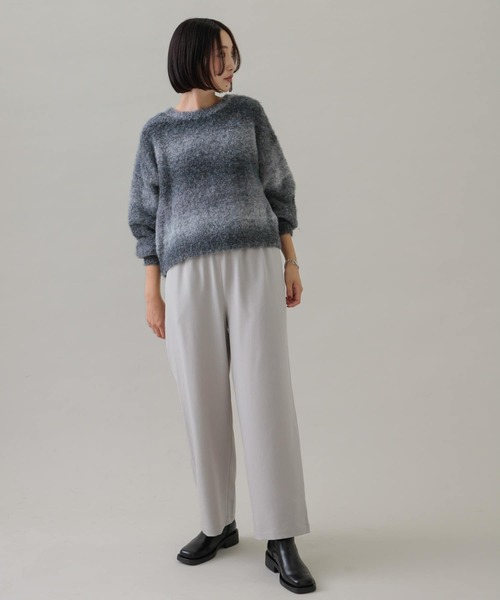 URBAN RESEARCH Sonny Label(アーバンリサーチサニーレーベル)の「『UR TECH SMOOTHLUXE』ウールライクワイドパンツ(その他パンツ・レディース・ブラック/ライトグレー・38/36)」の15枚目の写真