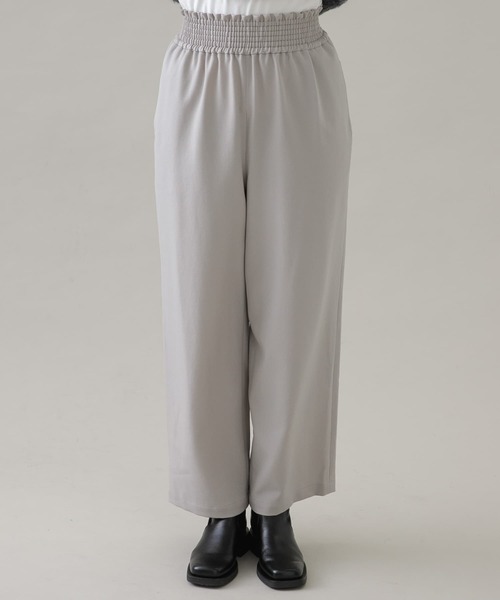 URBAN RESEARCH Sonny Label(アーバンリサーチサニーレーベル)の「『UR TECH SMOOTHLUXE』ウールライクワイドパンツ(その他パンツ・レディース・ブラック/ライトグレー・38/36)」の18枚目の写真