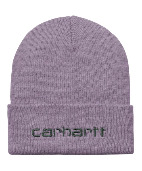 Carhartt（カーハート）の「Carhartt WIP/カーハートダブリューアイピー ビーニー SCRIPT BEANIE I030884（ニットキャップ/ビーニー・メンズ・オリーブ/アイボリー/ブラック×ホワイト/ブラック/ブラウン/パープル・FREE）」の6枚目の写真