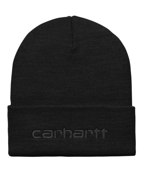 Carhartt（カーハート）の「Carhartt WIP/カーハートダブリューアイピー ビーニー SCRIPT BEANIE I030884（ニットキャップ/ビーニー・メンズ・オリーブ/アイボリー/ブラック×ホワイト/ブラック/ブラウン/パープル・FREE）」の3枚目の写真