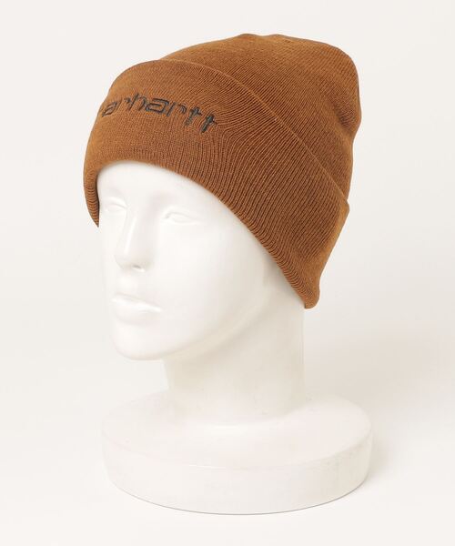 Carhartt（カーハート）の「Carhartt WIP/カーハートダブリューアイピー ビーニー SCRIPT BEANIE I030884（ニットキャップ/ビーニー・メンズ・オリーブ/アイボリー/ブラック×ホワイト/ブラック/ブラウン/パープル・FREE）」の17枚目の写真