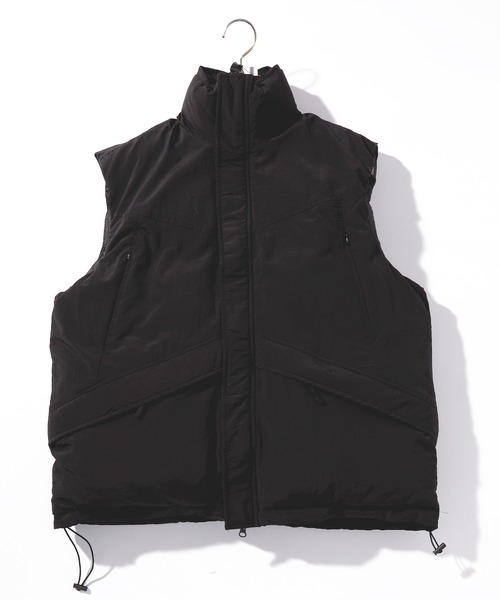 セール】ビッグシルエット ナイロンワッシャー ミリタリー 中綿ベスト