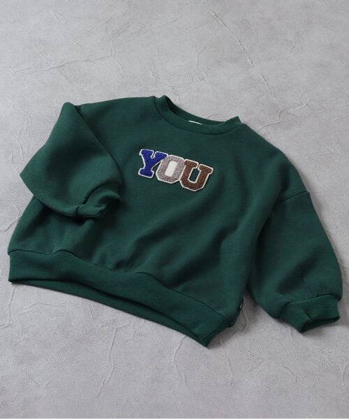 F.O.KIDS(エフオーキッズ)の「【裏シャギー・あったか】アップリケトレーナー(スウェット・キッズ・アイボリー/グリーン/グレー/マスタード/ブラウン・120/100/80/140/95/110/90/130)」の4枚目の写真