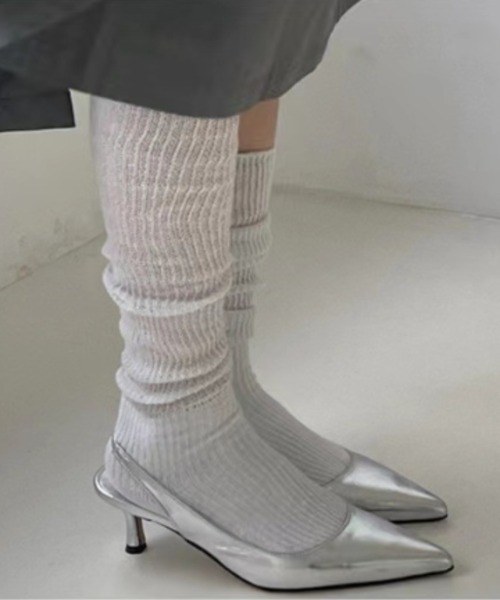 Vipoa(ヴィポア)の「ルーズフィットリブソックス(ソックス/靴下・レディース・ホワイト/グレー/ブラック・FREE)」の4枚目の写真