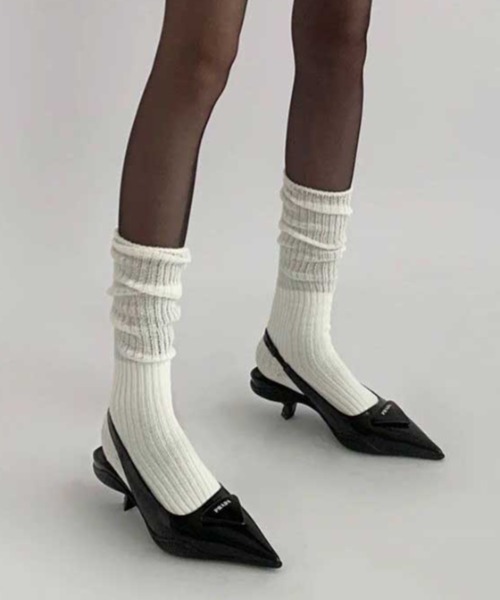 Vipoa(ヴィポア)の「ルーズフィットリブソックス(ソックス/靴下・レディース・ホワイト/グレー/ブラック・FREE)」の5枚目の写真