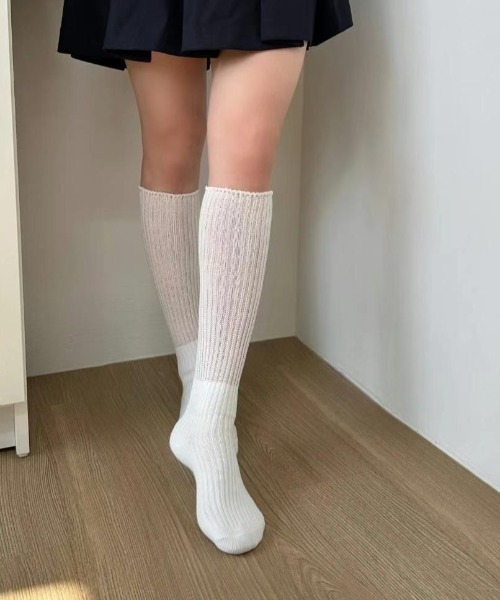 Vipoa(ヴィポア)の「ルーズフィットリブソックス(ソックス/靴下・レディース・ホワイト/グレー/ブラック・FREE)」の10枚目の写真