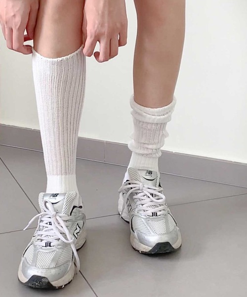 Vipoa(ヴィポア)の「ルーズフィットリブソックス(ソックス/靴下・レディース・ホワイト/グレー/ブラック・FREE)」の9枚目の写真