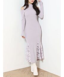 MERCURYDUO | 2WAYレースドッキングマーメイドニットワンピース(ワンピース)