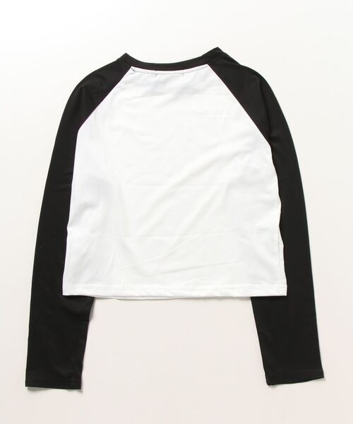 FREE STYLISTS(フリー スタイリスト)の「配色ロングスリーブTシャツ(Tシャツ/カットソー・レディース・ホワイト/グレー・M/L)」の3枚目の写真