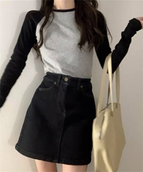 FREE STYLISTS(フリー スタイリスト)の「配色ロングスリーブTシャツ(Tシャツ/カットソー・レディース・ホワイト/グレー・M/L)」の11枚目の写真