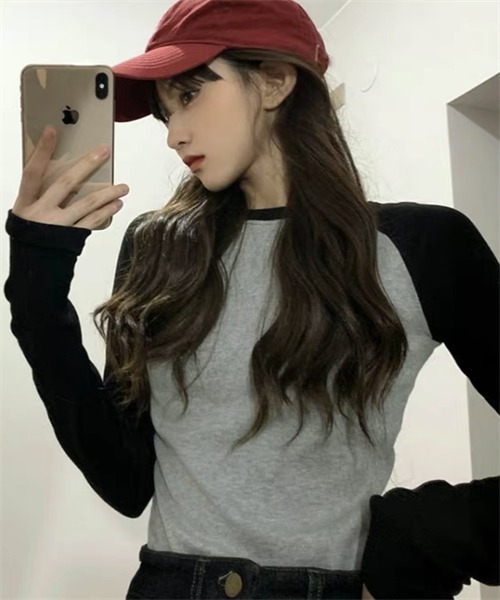 FREE STYLISTS(フリー スタイリスト)の「配色ロングスリーブTシャツ(Tシャツ/カットソー・レディース・ホワイト/グレー・M/L)」の8枚目の写真