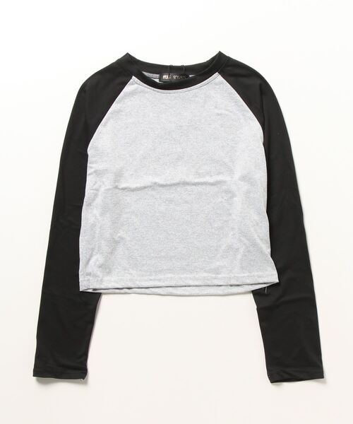 FREE STYLISTS(フリー スタイリスト)の「配色ロングスリーブTシャツ(Tシャツ/カットソー・レディース・ホワイト/グレー・M/L)」の4枚目の写真