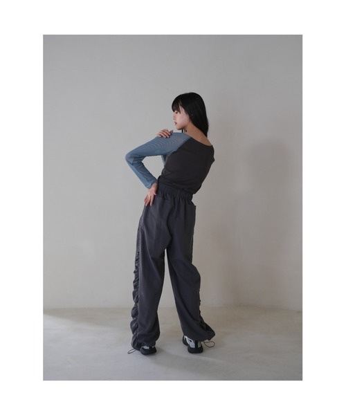 セール】【ZOZO限定】スリーブ スウィッチング トップス シアー