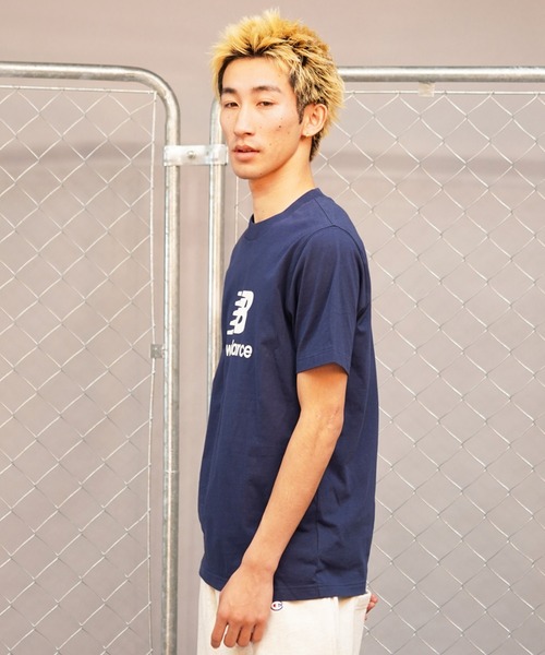 NEW BALANCE（ニューバランス）の「new balance/ニューバランス 半袖Tシャツ ショートスリーブ ロゴプリント MT41502（Tシャツ/カットソー・メンズ・ネイビー/ホワイト/グレー/ブラック・2XL/L/M/XL）」の15枚目の写真