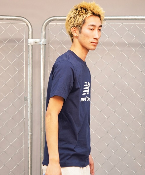 NEW BALANCE（ニューバランス）の「new balance/ニューバランス 半袖Tシャツ ショートスリーブ ロゴプリント MT41502（Tシャツ/カットソー・メンズ・ネイビー/ホワイト/グレー/ブラック・2XL/L/M/XL）」の17枚目の写真