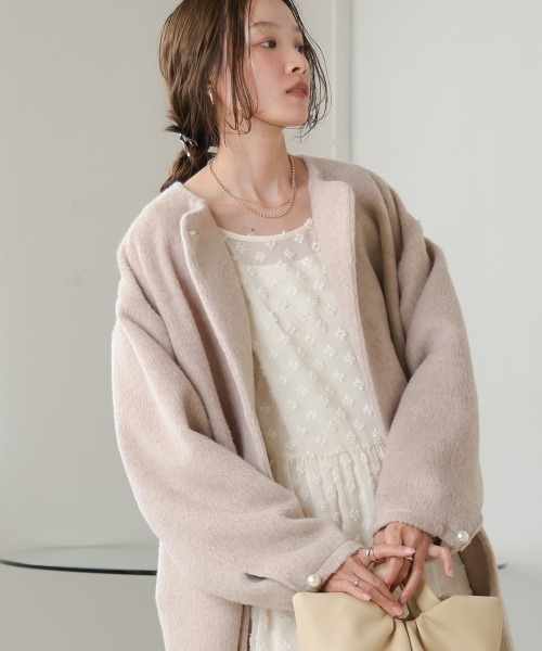 Bab(バブ)の「バックリボンシアージャガードワンピース(ワンピース・レディース・ブラック/オフホワイト/グリーン・M)」の13枚目の写真