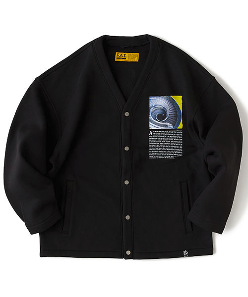 F.A.T. ブラックカーディガン FAT/黒/ブラック ファッション F.A.T. ブラックカーディガン